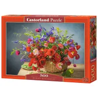 Puzzle 2D Castorland 500 Bouquet of poppies 9+/ Numărul de piese: 500