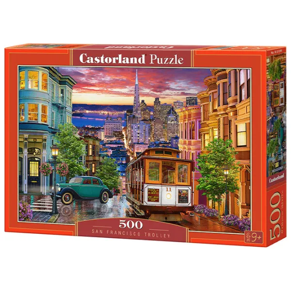 Пазл 2D Castorland 500 San Francisco Trolley 9+/ Количество деталей: 500 photo 1