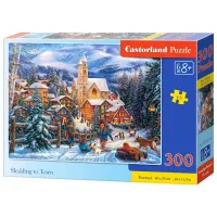 Puzzle 2D Castorland 300 Sledding to Town 8+/ Numărul de piese: 300