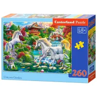 Puzzle 2D Castorland 260 Unicorn Garden 8+/ Numărul de piese: 260