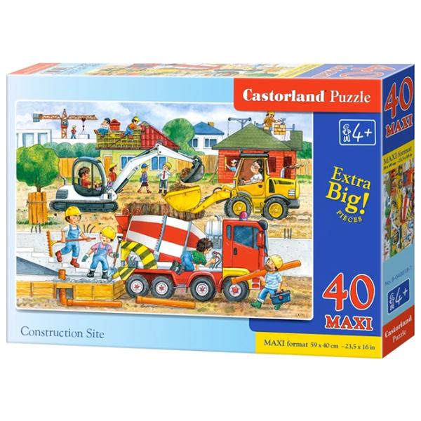 Пазл 2D Castorland Maxi 40 Construction Site 4+/ Количество деталей: 40 photo 1