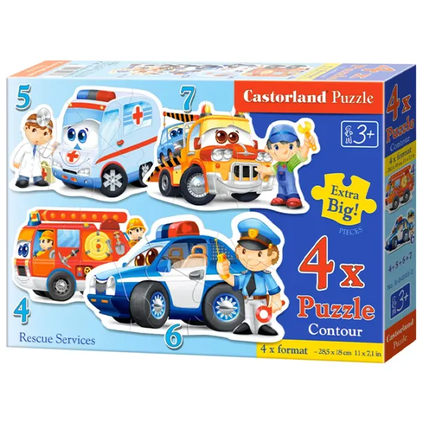 Set de puzzle-uri Castorland Rescue Services 4+/ Numărul de piese: 22 photo 1