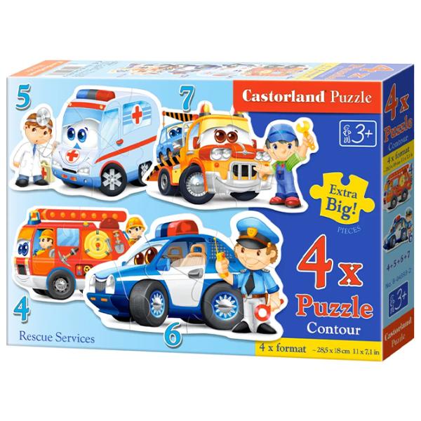 Set de puzzle-uri Castorland Rescue Services 4+/ Numărul de piese: 22 photo 1