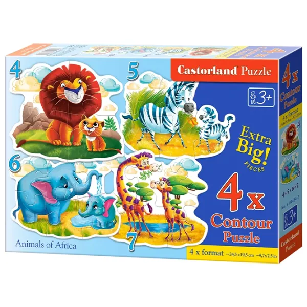 Set de puzzle-uri Castorland Animals of Africa 3+/ Numărul de piese: 22 photo 1