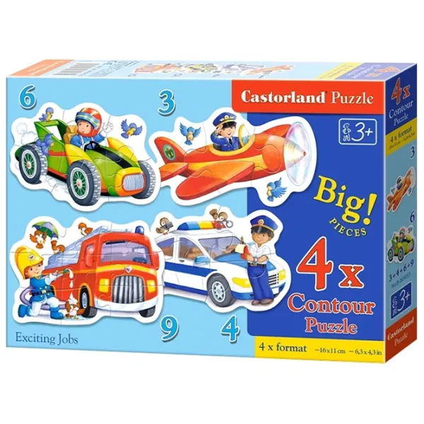 Set de puzzle-uri Castorland Exciting Jobs 3+/ Numărul de piese: 22 photo 1