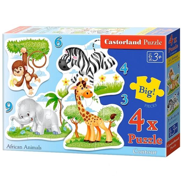 Set de puzzle-uri Castorland African Animals 3+/ Numărul de piese: 22 photo 1