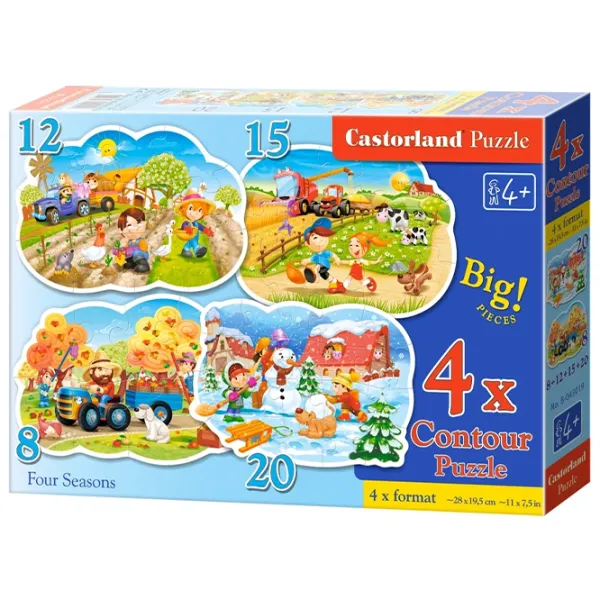 Set de puzzle-uri Castorland Four Seasons 4+/ Numărul de piese: 55 photo 1