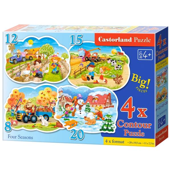 Set de puzzle-uri Castorland Four Seasons 4+/ Numărul de piese: 55 photo 1