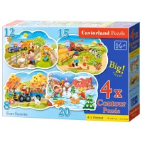 Set de puzzle-uri Castorland Four Seasons 4+/ Numărul de piese: 55