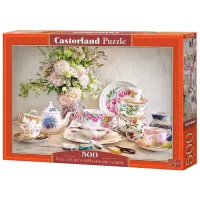 Puzzle 2D Castorland 500 Still Life with Porcelain and Flowers 9+/ Numărul de piese: 500