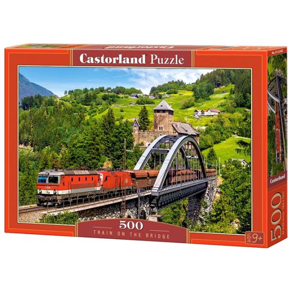 Puzzle 2D Castorland 500 Train on the Bridge 9+/ Numărul de piese: 500 photo 1