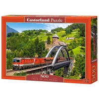 Puzzle 2D Castorland 500 Train on the Bridge 9+/ Numărul de piese: 500