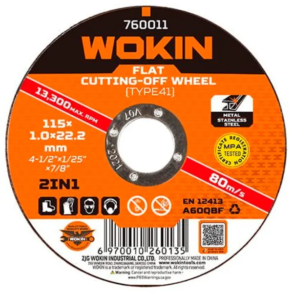 Круг отрезной Wokin 760112  photo 1