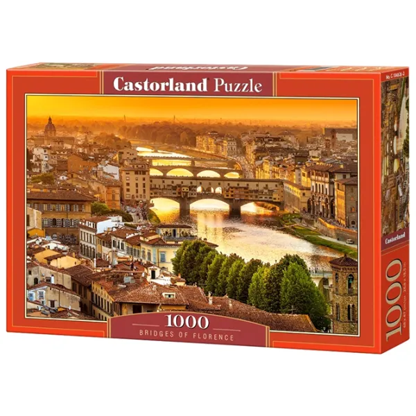 Пазл 2D Castorland 1000 Bridges of Florence 9+/ Количество деталей: 1000 photo 1