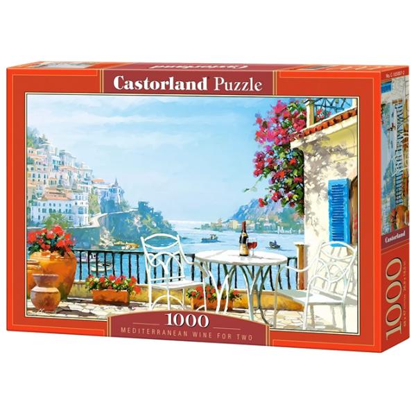 Puzzle 2D Castorland 1000 Mediterranean Wine for Two 9+/ Numărul de piese: 1000 photo 1