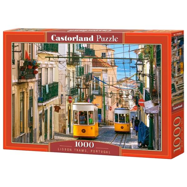 Puzzle 2D Castorland 1000 Lisbon Trams, Portugal 9+/ Numărul de piese: 1000 photo 1