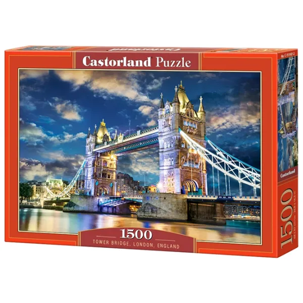 Puzzle 2D Castorland 1500 Tower Bridge, London, England 9+/ Numărul de piese: 1500 photo 1