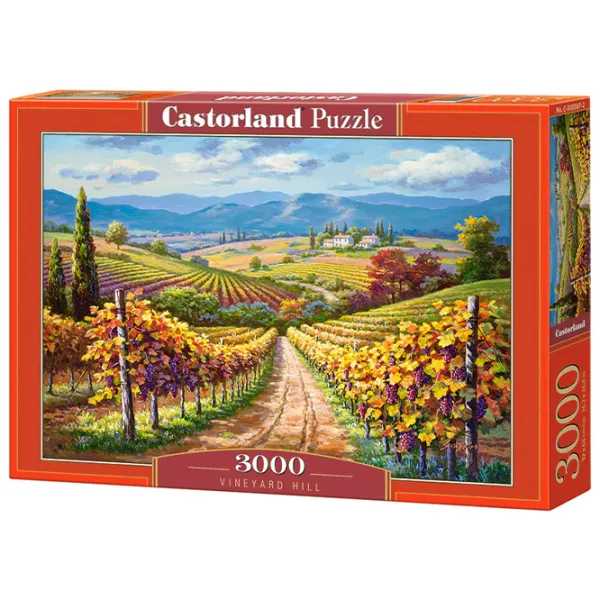 Puzzle 2D Castorland 3000 Vineyard Hill 9+/ Numărul de piese: 3000 photo 1