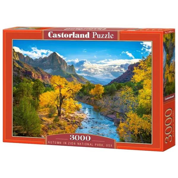 Puzzle 2D Castorland 3000 Autumn in Zion National Park, USA 9+/ Numărul de piese: 3000 photo 1