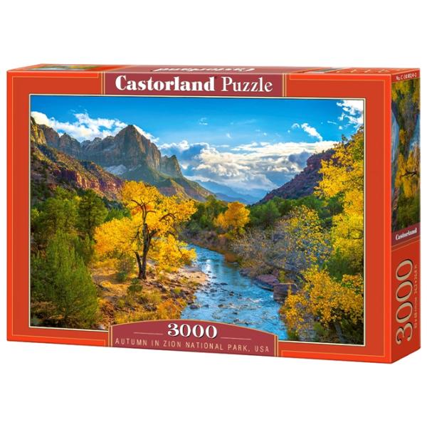 Puzzle 2D Castorland 3000 Autumn in Zion National Park, USA 9+/ Numărul de piese: 3000 photo 1