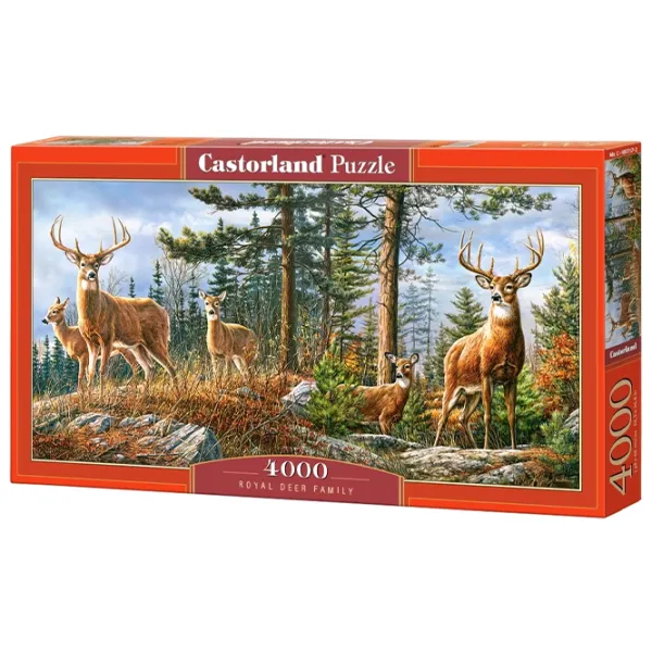Puzzle 2D Castorland 4000 Royal Deer Family 9+/ Numărul de piese: 4000 photo 1