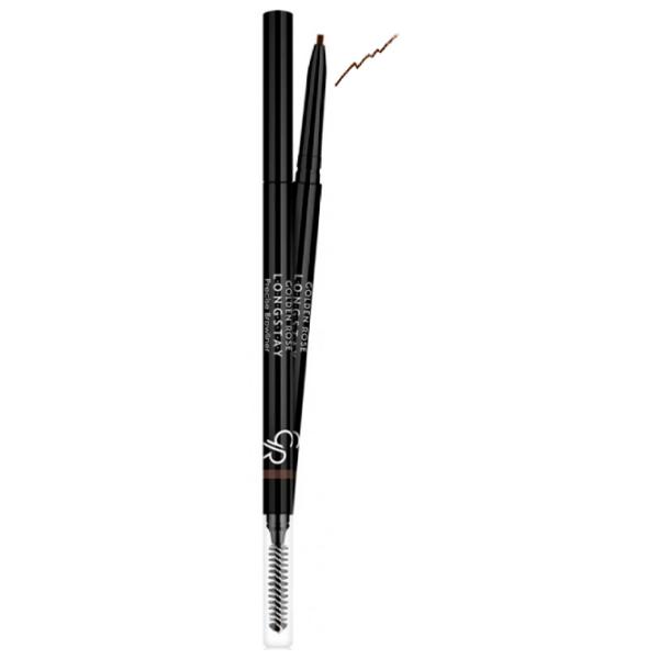 Карандаш для бровей Golden Rose Longstay Precise Browliner Тёмно-коричневый photo 1 Карандаш для бровей Golden Rose Longstay Precise Browliner Тёмно-коричневый photo 1