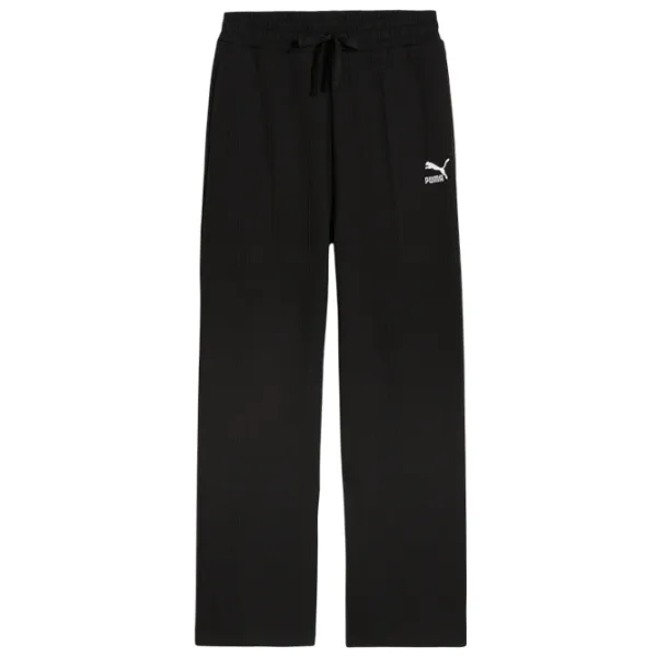 Pantaloni spotivi pentru femei Puma Classics Ribbed Relaxed Pants XS/ Black photo 1