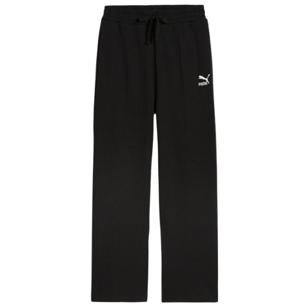 Pantaloni spotivi pentru femei Puma Classics Ribbed Relaxed Pants XL/ Black photo 1