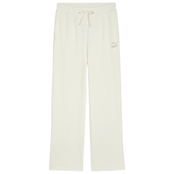 Спортивные штаны для женщин Puma Classics Ribbed Relaxed Pants L/ Frosted Ivory photo 1