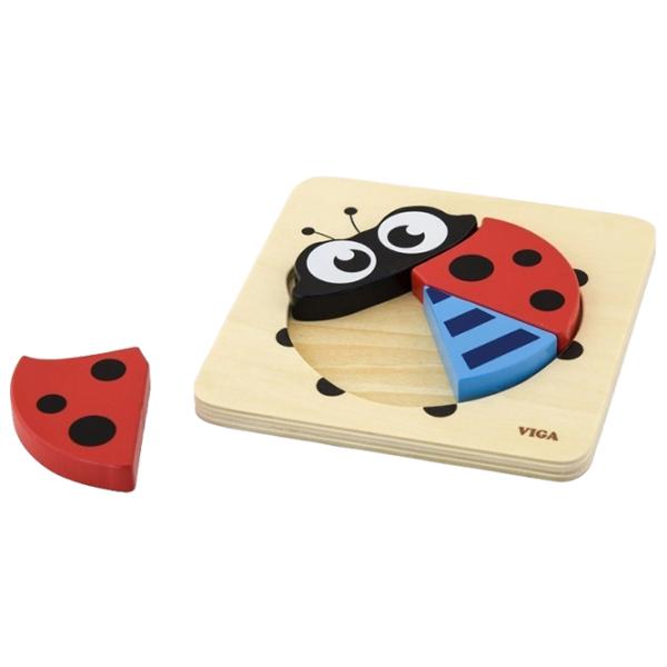 Puzzle VIGA Божья коровка 1.5+/ Количество деталей: 4 photo 1