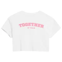 Tricou pentru fete 4F 4FJAW23TTSHF0820-10S 145 cm / White