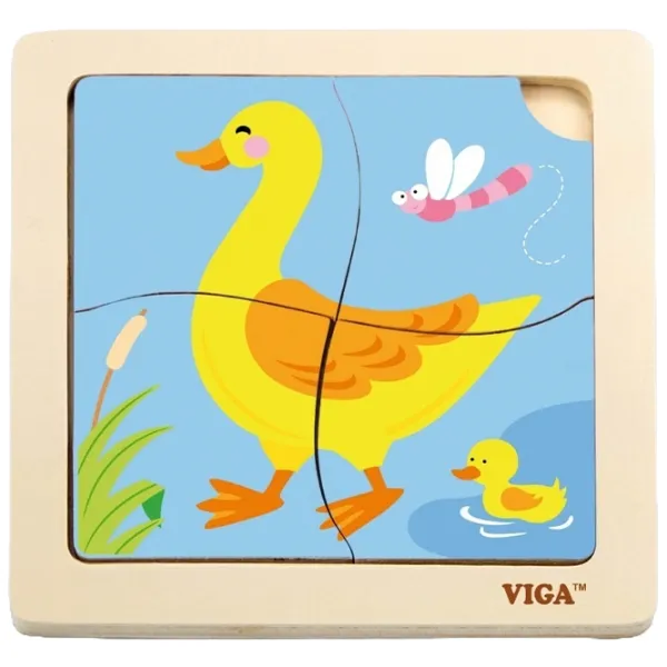Puzzle VIGA Rață 1.5+/ Numărul de piese: 4 photo 1