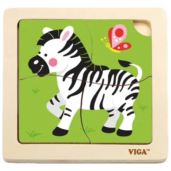 Puzzle VIGA Зебра 1.5+/ Количество деталей: 4 photo 1 Puzzle VIGA Зебра 1.5+/ Количество деталей: 4 photo 1
