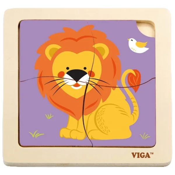 Puzzle VIGA Лев 1.5+/ Количество деталей: 4 photo 1