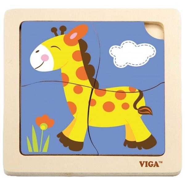 Puzzle VIGA Жираф 1.5+/ Количество деталей: 4 photo 1