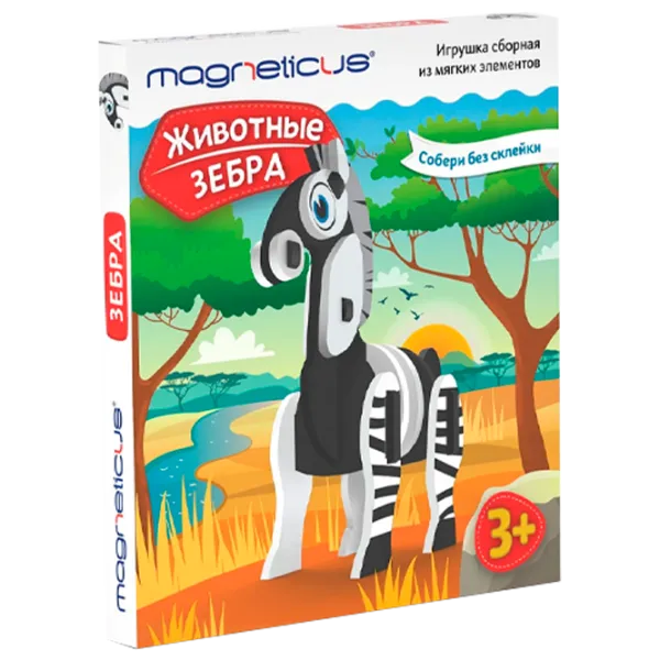 Constructor Magneticus Zebra Figuri/ Multicolor photo 1