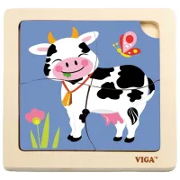Puzzle VIGA Корова 1.5+/ Количество деталей: 4
