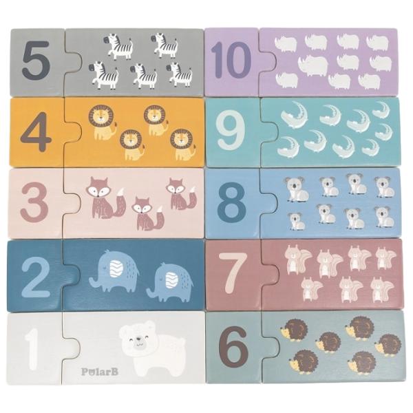 Puzzle PolarB by VIGA Числа и животные 1.5+/ Количество деталей: 20 photo 1 Puzzle PolarB by VIGA Числа и животные 1.5+/ Количество деталей: 20 photo 1