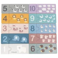 Puzzle PolarB by VIGA Числа и животные 1.5+/ Количество деталей: 20