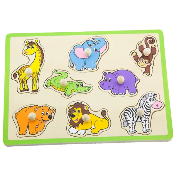 Puzzle VIGA Дикие животные 1.5+/ Количество деталей: 8 photo 1