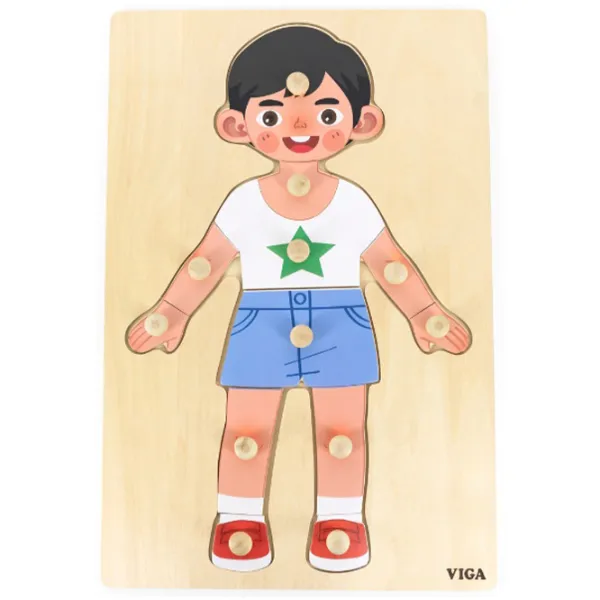 Puzzle VIGA Мальчик - Изучаем части тела 3+/ Количество деталей: 11 photo 1 Puzzle VIGA Мальчик - Изучаем части тела 3+/ Количество деталей: 11 photo 1