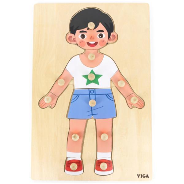 Puzzle VIGA Мальчик - Изучаем части тела 3+/ Количество деталей: 11 photo 1 Puzzle VIGA Мальчик - Изучаем части тела 3+/ Количество деталей: 11 photo 1