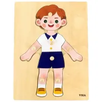 Puzzle VIGA Мальчик - Изучаем части тела 1+/ Количество деталей: 7