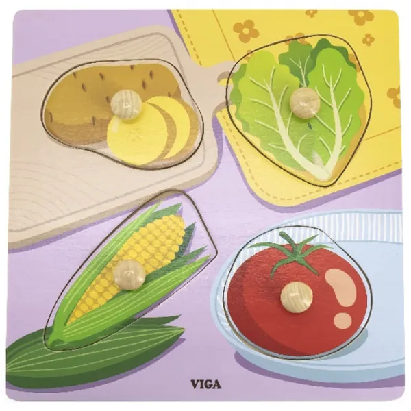 Puzzle VIGA Овощи 1+/ Количество деталей: 4 photo 1