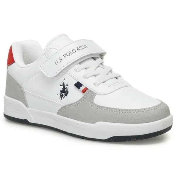 Adidași pentru băieți U.S. Polo Assn. 3W CLINE 3PR Primăvară - vară/ White photo 1
