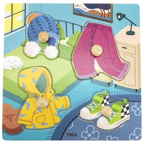 Puzzle VIGA Одежда 1+/ Количество деталей: 4 photo 1