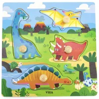 Puzzle VIGA Dinozauri 1+/ Numărul de piese: 4