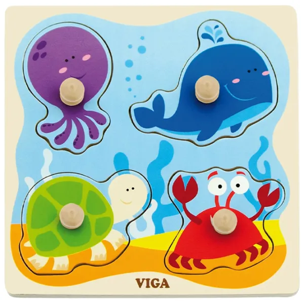 Puzzle VIGA Морские жители 1.5+/ Количество деталей: 4 photo 1
