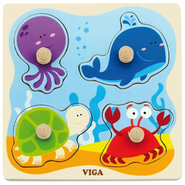 Puzzle VIGA Морские жители 1.5+/ Количество деталей: 4 photo 1