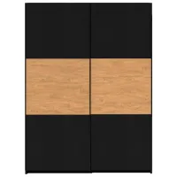 Dulap Coupe Fabrik Home Top line 160 x 60 x 216 / PAL / Frasin Negru